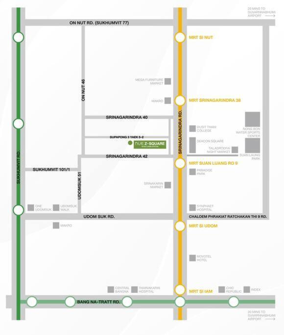 Apartamento Nue Z-Square Suan Luang Station - Near Train Night Market, Airport, Seacon Square Bangkok Exterior foto